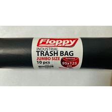 Şeylişeyler-Floppy – 120 Litre Siyah Çöp Torbası – 95×125 cm – 800 Gr- 10 Paket