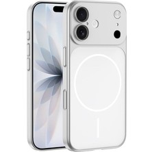 iPhone 16 Kılıf Zore M-Safe Şarj Özellikli Kamera Korumalı Spark Kılıf Gümüş