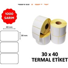 3EGROUP Termal Etiket 30X40 mm 1000 Lik Rulo