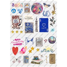 Sticker Seti 34 Adet Sticker Macbook Notebook Tablet Telefon Ajanda Laptop Defter Sticker Seti