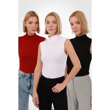 Yade Fashion Kadın Kolsuz Bluz 3’lü Set