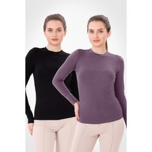 Yade Fashion Uzun Kol Bisiklet Yaka Body 2\'li Set