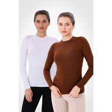 Yade Fashion Uzun Kol Bisiklet Yaka Body 2\'li Set