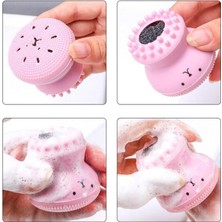 Peeling Etkili Mini El Yüz Cilt Temizleme Fırçası Silikon Temizlenmesi Kolay Siyah Nokta Giderici (4887)