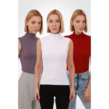 Yade Fashion Kadın Kolsuz Bluz 3’lü Set