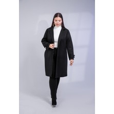 Roxxlen Kadın Büyük Beden Çıt Çıt Detaylı Kaban