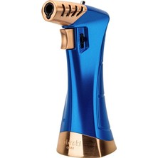 Lubinski New Design Çok Fonksiyonlu Tek Torch Büyük Masa Tipi Puro Çakmağı Blue