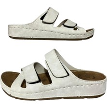 Mulex 1801 Kadın Beyaz Ortopedik Terlik