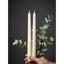 Kubbe 22X240 mm Şamdan Mumu  - Damlatmaz Dumansız Premium Kalite Ekonomik Masa Mumu