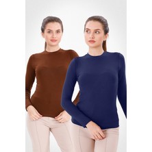 Yade Fashion Uzun Kol Bisiklet Yaka Body 2\'li Set