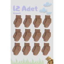 Cnt Erkek / Kız Bebek Kaydırmaz Pamuklu Yumuşak Çorap – 12’li Paket