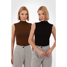 Yade Fashion Kadın Kolsuz Bluz 2’li Set