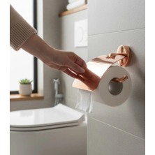 İsaoğlu Yapı Bakır Tuvalet Kağıtlığı Bronz Kapaklı Premium Tuvalet Kağıtlığı Pirinç Malzeme