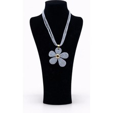 Pangu Çiçek Formlu El Yapımı Görünümlü Kolye