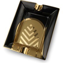 Habanos La Casa Del Habano Büyük Porselen Puro Küllüğü Siyah 2li