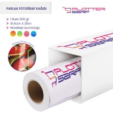 Plotter Sarf Plottersarf® Microporous (Glossy) Parlak Fotoğraf Kağıdı Waterprof 200GR 91.4cm x 30MT (1 Rulo)