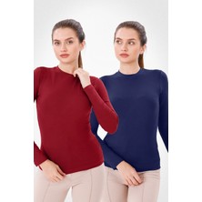 Yade Fashion Uzun Kol Bisiklet Yaka Body 2\'li Set