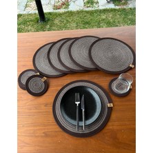 Home İnn Sofra Seti 12 Parça Hasır Görünümlü – Supla & Altlık Takımı