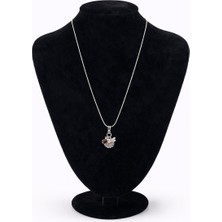 Pangu Yusufçuk ve Uğurböceği Figürlü Gümüş Renk Çelik Zincir Kolye