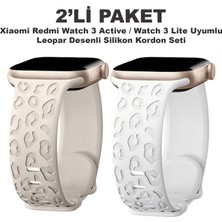 Dexmon Redmi Watch 4/5/6 - Smart Band 9 Pro/8 Pro Uyumlu Leopar Desen Silikon Kordon Seti