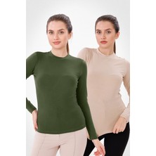 Yade Fashion Uzun Kol Bisiklet Yaka Body 2\'li Set