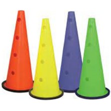 Feyza Design Delikli Orta Antreman Hunisi 45 Cm, 10 Adet, Sarı ve Kırmızı Renkli