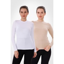 Yade Fashion Uzun Kol Bisiklet Yaka Body 2\'li Set