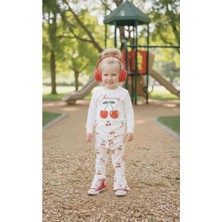 Flower Kiraz Desenli Alt Üst Kız Çocuk Takımı