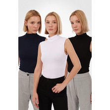 Yade Fashion Kadın Kolsuz Bluz 3’lü Set