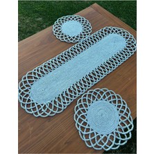 Home İnn 2 Kişilik Sofra Seti Hasır Görünümlü Amerikan Servis- Runner