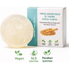 Elif Mira Pirinç Kepeği Özlü El Yapımı Doğal Oval Sabun - 100 gr