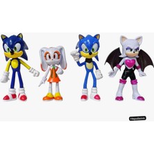 Hepsilazım Sonic 8li Figür Set Mavi Kirpi Sonik ve Arkadaşları Tails Knuckles Dolgulu Malzeme
