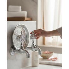 İsaoğlu Yapı Kurna Musluğu Seti Retro Özel Tasarım Pirinç Hamam Tası Dahil Krom Renk Kurna Seti