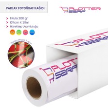 Plotter Sarf Plottersarf® Microporous (Glossy) Parlak Fotoğraf Kağıdı Waterprof 200 gr 107CM x 30MT (1 Rulo)
