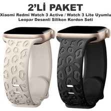 Dexmon Redmi Watch 4/5/6 - Smart Band 9 Pro/8 Pro Uyumlu Leopar Desen Silikon Kordon Seti