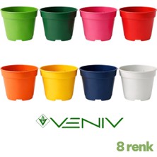 Veniv 8 Adet Delikli Saksı - 8 Renk 8,5 cm x 7 cm
