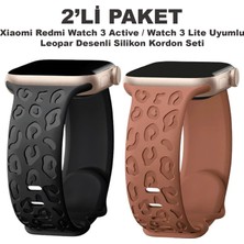 Dexmon Redmi Watch 4/5/6 - Smart Band 9 Pro/8 Pro Uyumlu Leopar Desen Silikon Kordon Seti