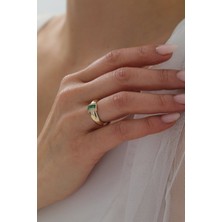 Yavuz Kuyumculuk 14 Ayar Altın Zümrüt Baget Yüzük