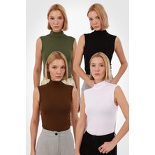 Yade Fashion Kadın Kolsuz Bluz 4’lü Set