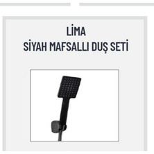 Moda Mix Lima Siyah Mafsallı Duş Seti