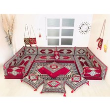 Anka Group Kilim Desenli U Köşe 10CM - Koyu Kırmızı