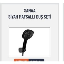 Moda Mix Sana Siyah Mafsallı Duş Seti