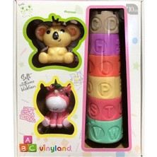 Kiddico Toys Vinyland Soft Istifleme Aktivite Kuleleri ve 2 Karakterli Oyuncak