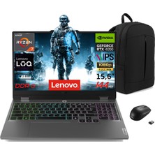 Lenovo loq 15ARP9 83JC00E3TR Amd Ryzen 7-7435HS 64GB Ddr5 2tb SSD Rtx 4050 6gb 105W 15.6 Inç 144Hz Full Hd W11PRO Gaming Laptop Snertech Çanta+Mouse
