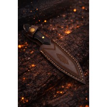 Halmak El Yapımı Prinç Kakma Dövme Çelik Bıçak