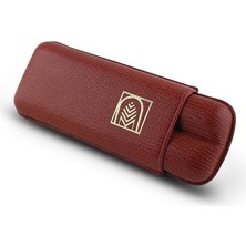 La Casa Del Habanos Gerçek Deri Puro Kılıfı Ikili 64 Ring - Kahve