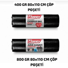 Şeylişeyler-Floppy – Endüstriyel Jumbo Siyah Çöp Torbası – 80×110 cm – 400 gr – 1 Rulo