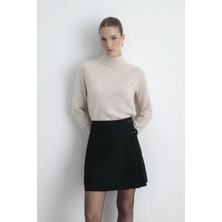 Gusto Yünlü Triko Bluz - Bej