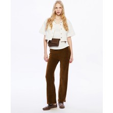 Lc Waikiki Yeni Sezon Beli Lastikli Kadife Kadın Pantolon