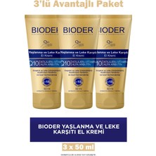 Bioder Yaşlanma Karşıtı Leke ve El Kremi 50 ml 3 Adet
